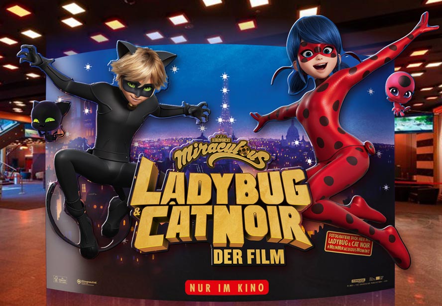 Ladybud & Cat Noir: Mega-Aufsteller für Kinofoyer